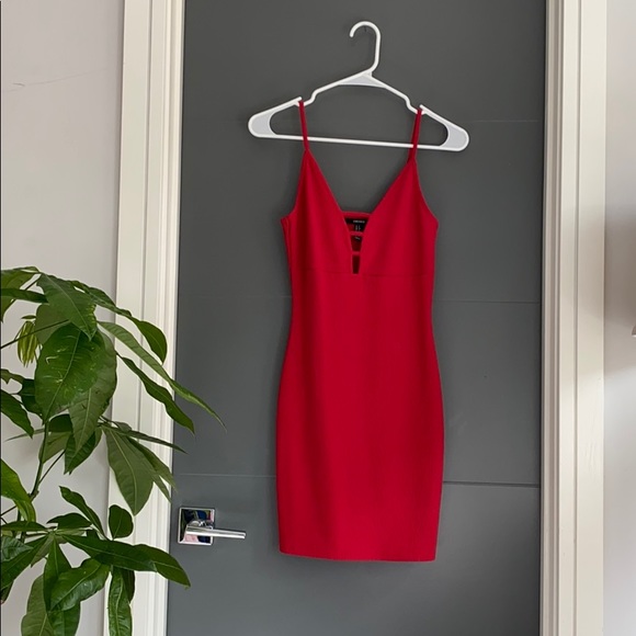 FOREVER 21 Red Bodycon Spaghetti Strap Mini Dress - Picture 8 of 8